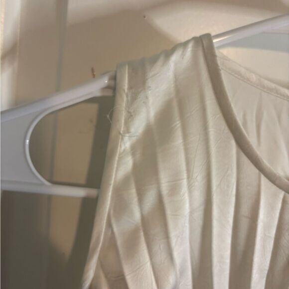 Sandro white Jolie Pleated Midi Dress NWT size 40/ us 8 - Picture 7 of 11